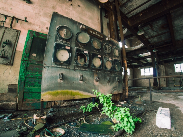 abandoned industrial rayon factory