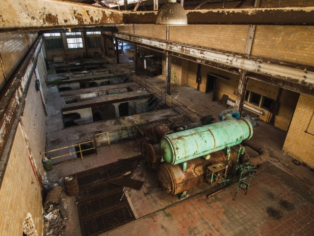 abandoned industrial rayon factory