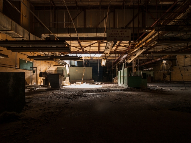 abandoned industrial rayon factory lab