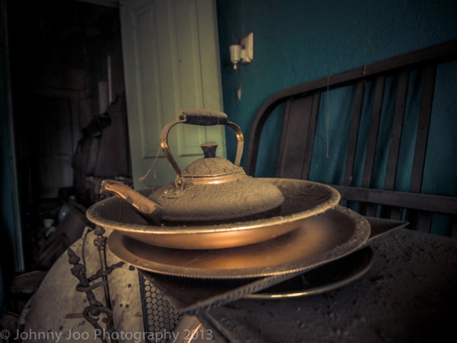 old rusted dusty tea pot