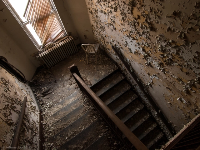 abandoned brownsville hospital stairwell