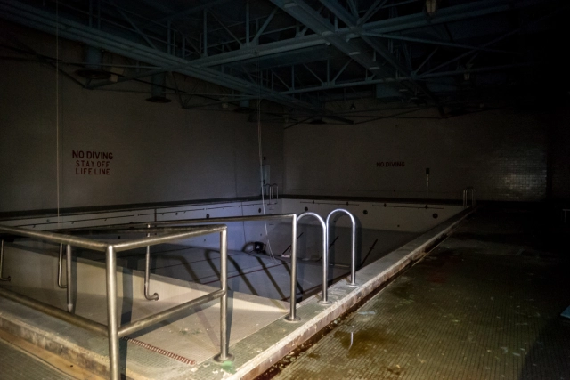 pool inside abandoned hospital