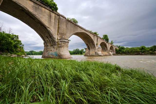 Abandoned arched historic Bridge Waterville Ohio 6