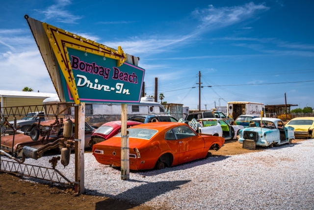 old cars in bombay beach california