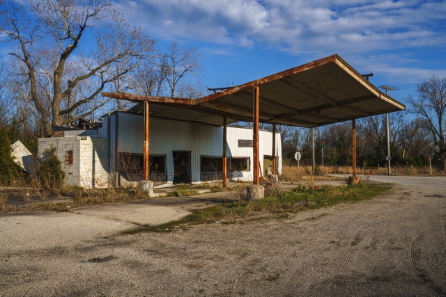 abandoned gas station in picher oklahoma