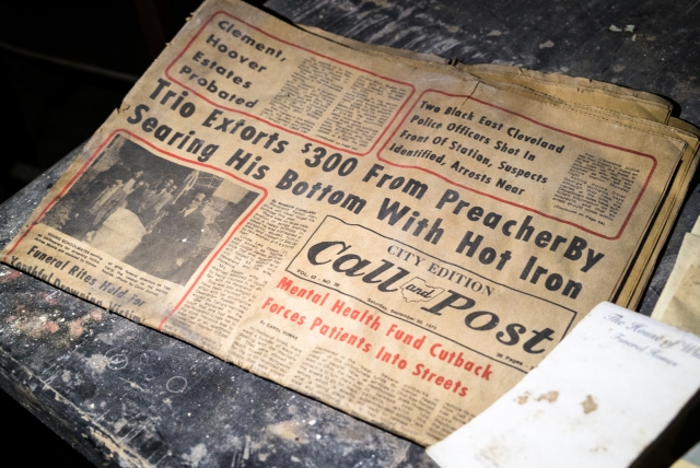 old newspapers decaying