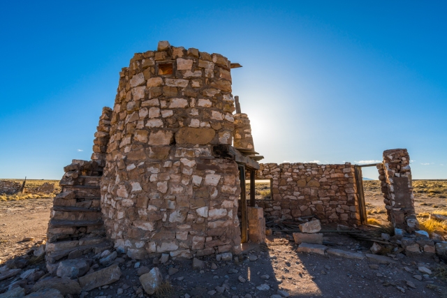 abandoned ghost town of two guns arizona